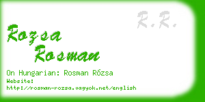 rozsa rosman business card
